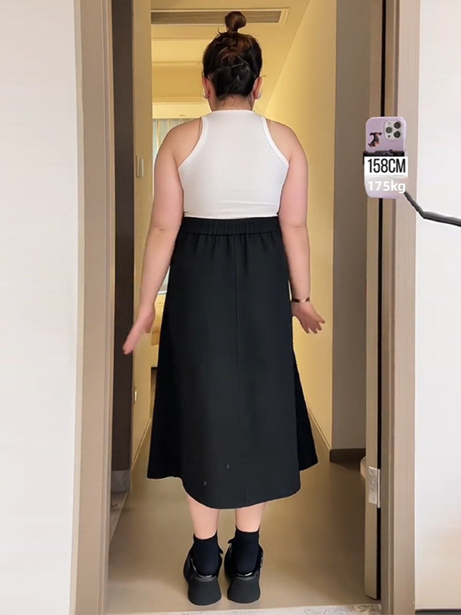 plus Size Business Casual Midi - A-Line Skirt Midi ulasan dan harga