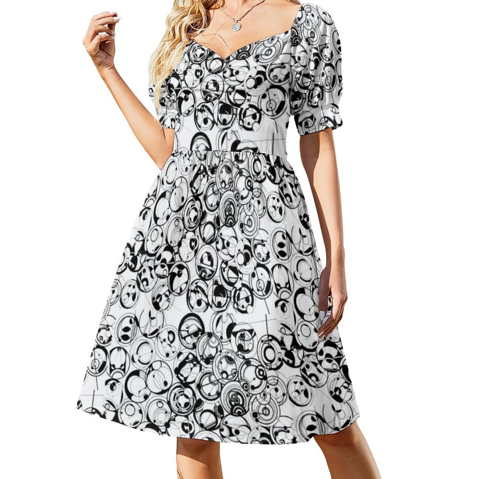 Circular Calligraphy Boho Chic - Women Fashion Gown ulasan dan harga