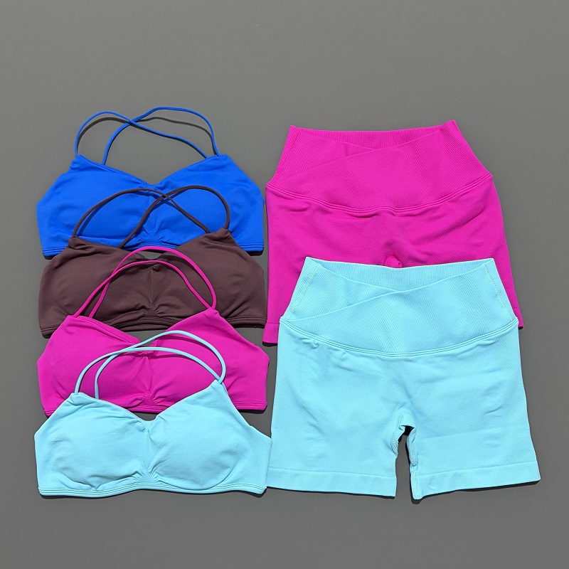 2 Piece Vision Gym Set Women Y - Bra Top Seamless ulasan dan harga