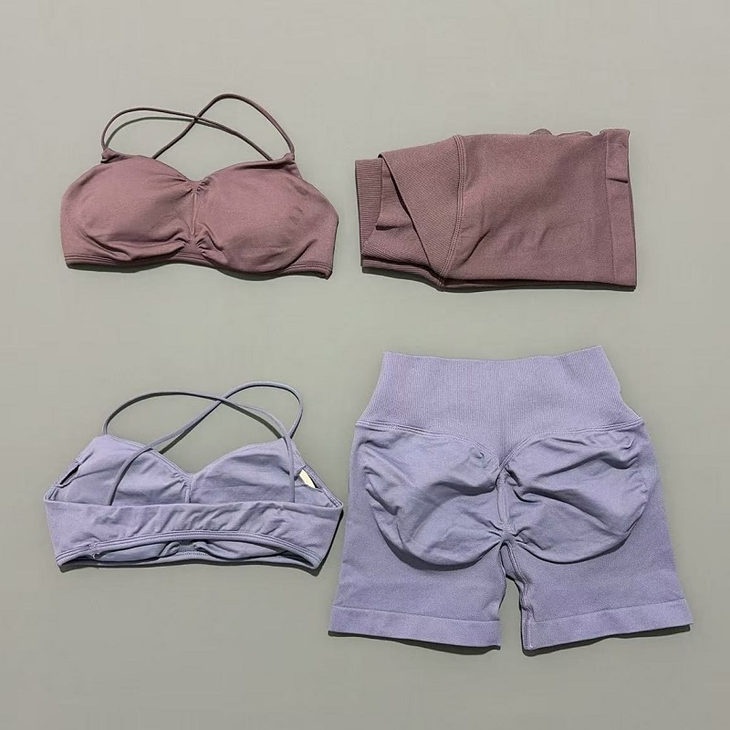 2 Piece Vision Gym Set Women Y - Bra Top Seamless ulasan dan harga