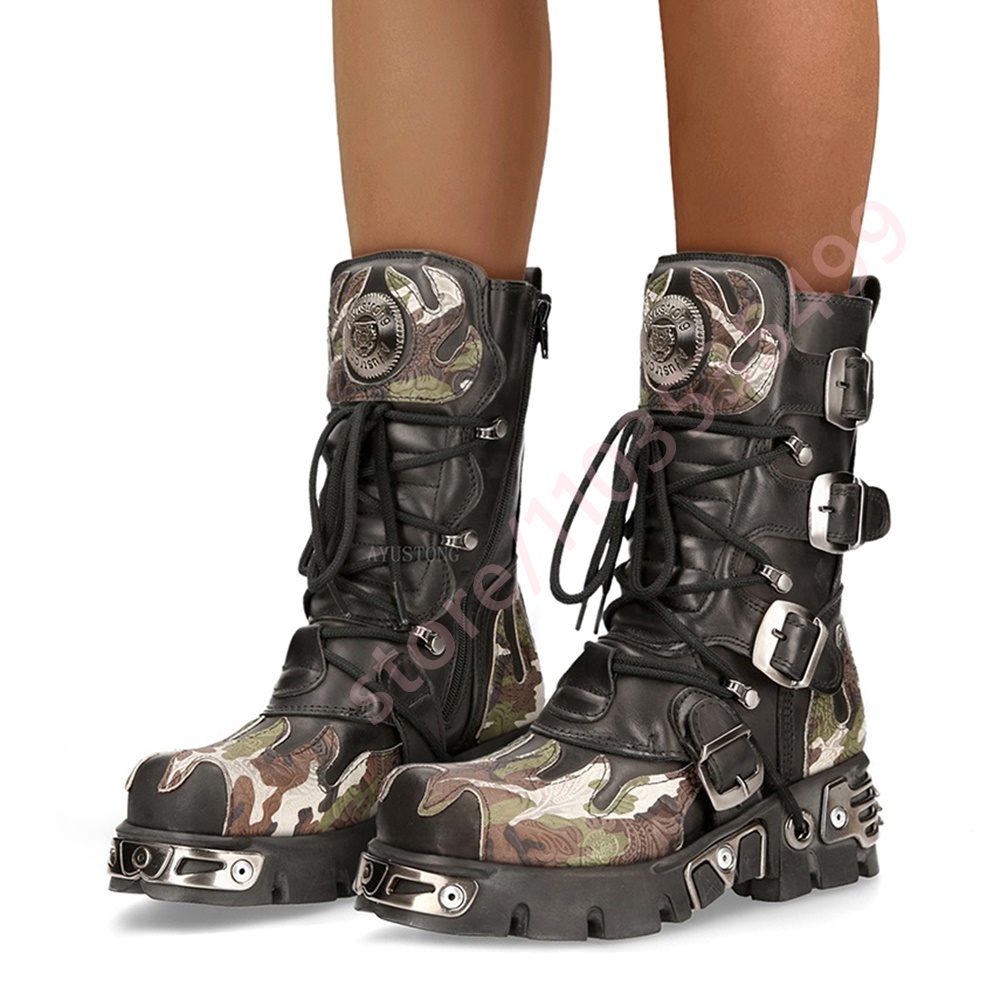 Punk Rock Camouflage Belt Buck - Women'S Fashion Trends 2025 ulasan dan harga