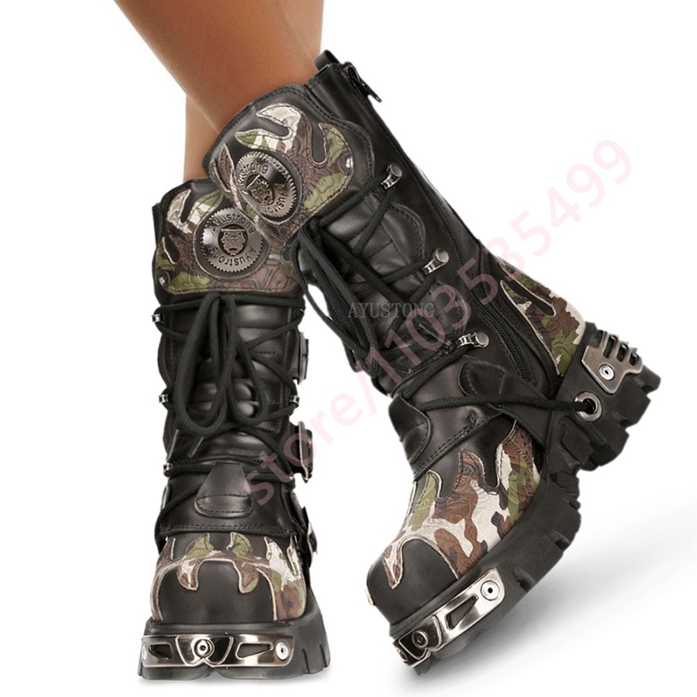 Punk Rock Camouflage Belt Buck - Women'S Fashion Trends 2025 ulasan dan harga