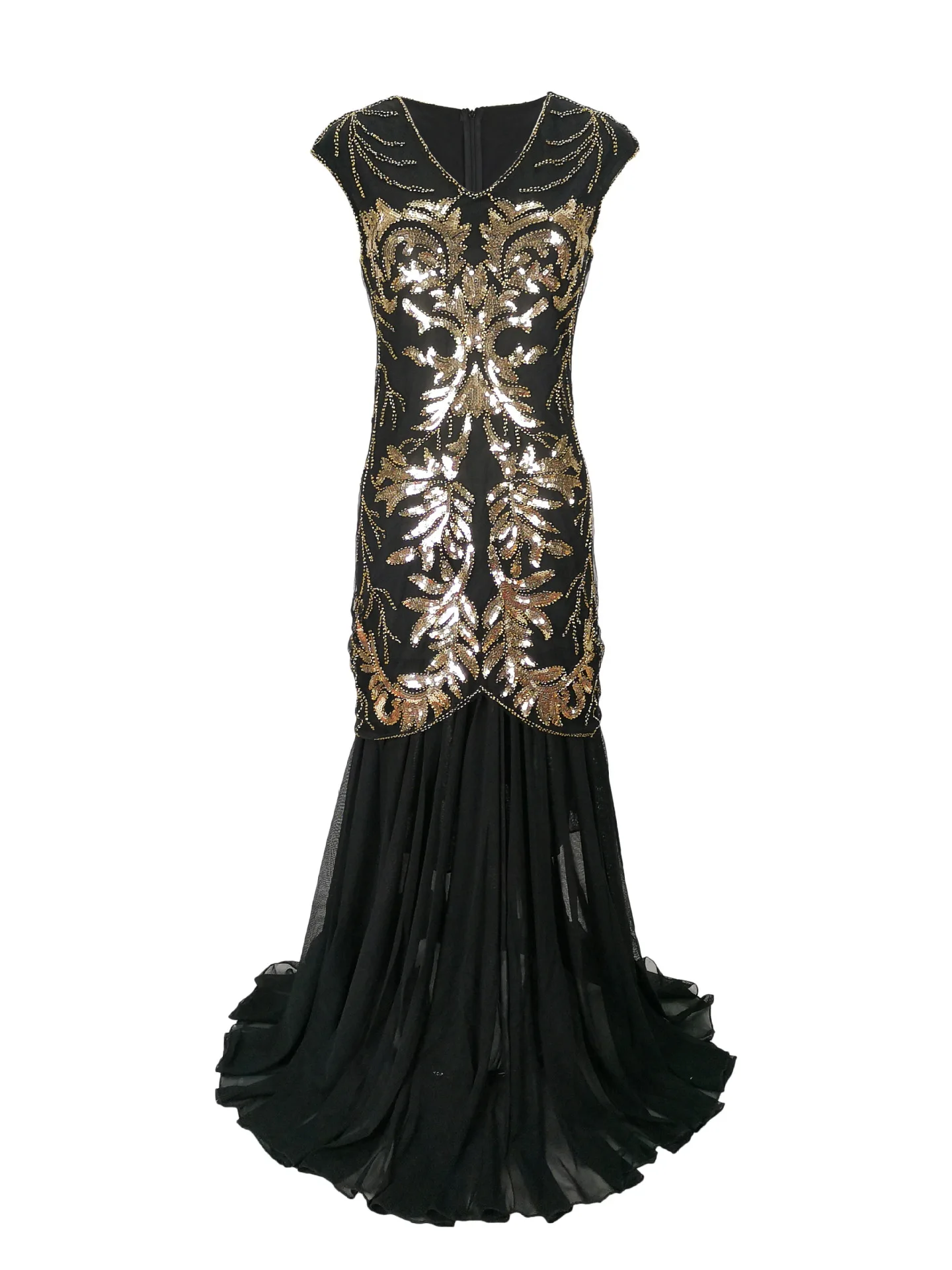 1920 Sequined Chiffon Dress Vi - Women'S Fashion In 1920 ulasan dan harga