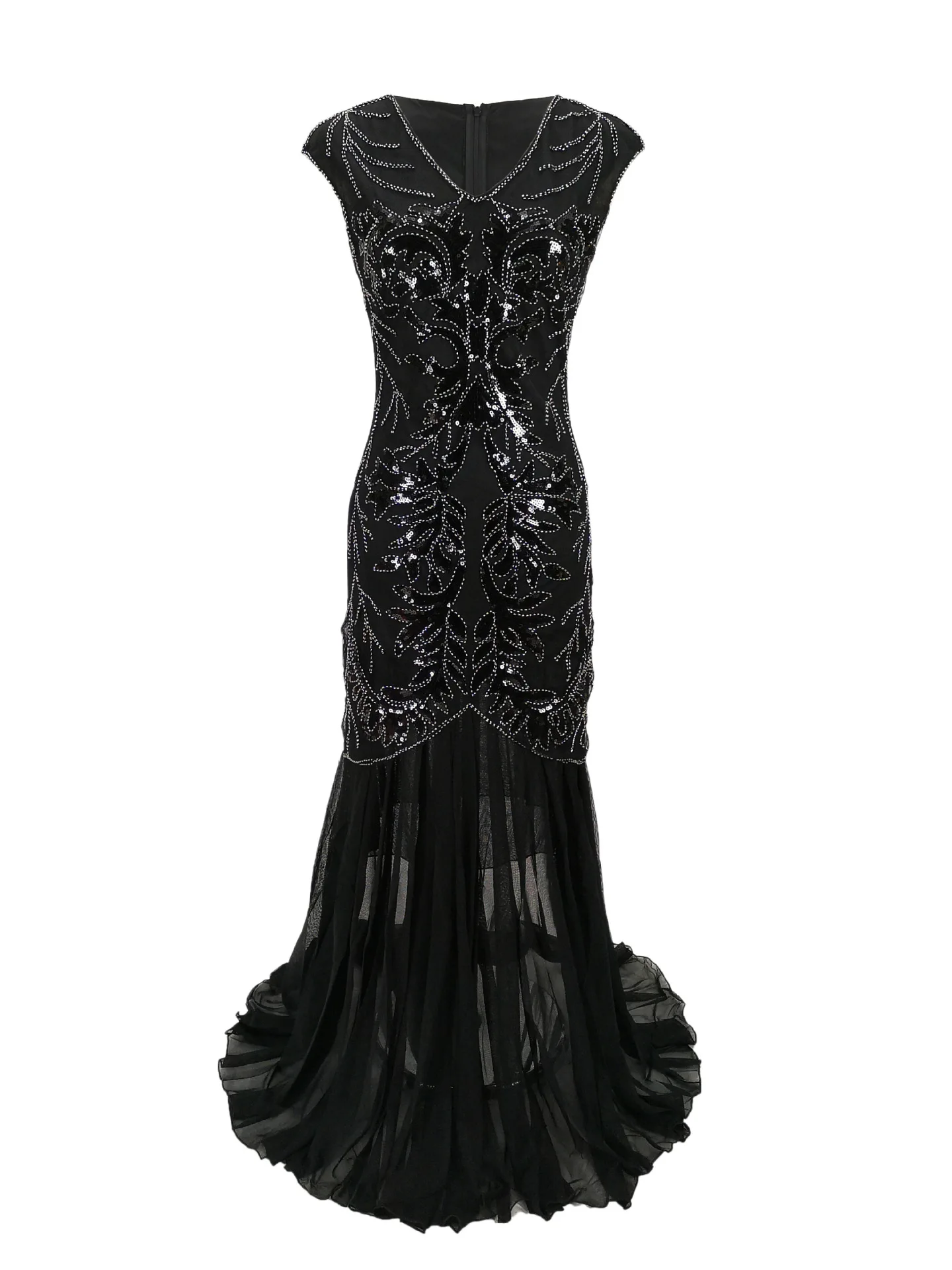 1920 Sequined Chiffon Dress Vi - Women'S Fashion In 1920 ulasan dan harga