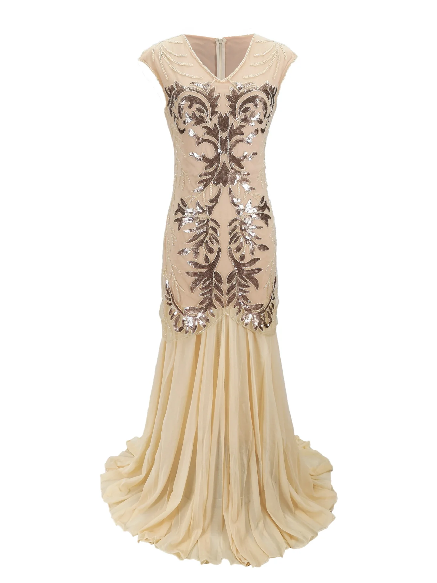 1920 Sequined Chiffon Dress Vi - Women'S Fashion In 1920 ulasan dan harga