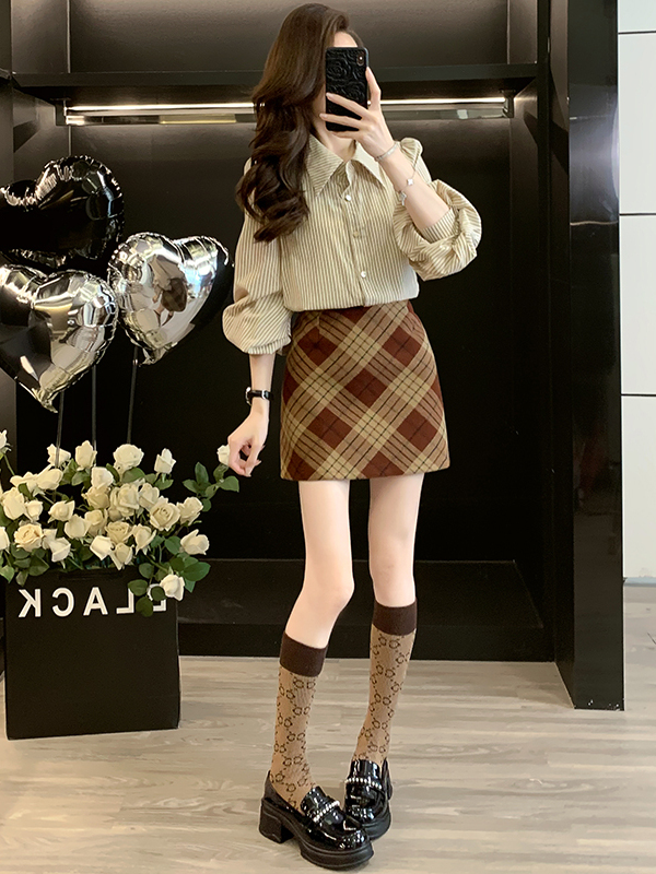 Fashionable Checks And Stripes - Women Fashion Online ulasan dan harga