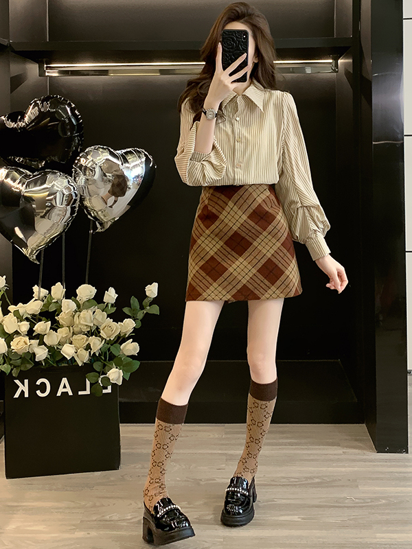 Fashionable Checks And Stripes - Women Fashion Online ulasan dan harga