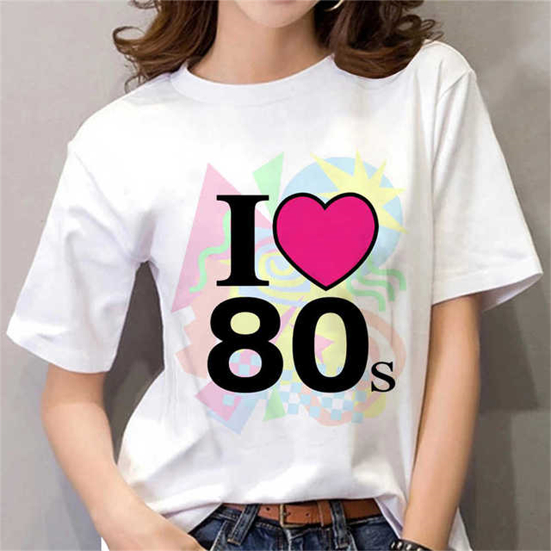 80s Womens T Shirt Femal Black - Women Fashion 80S ulasan dan harga