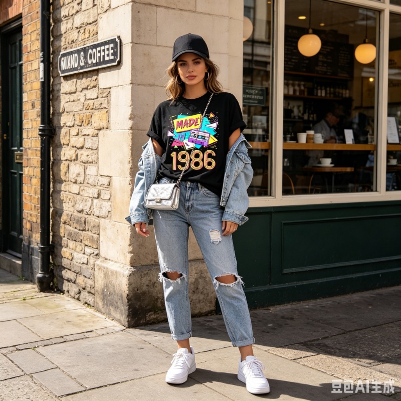 Women Men Retro 80s Graphic Te - Women Fashion 80S ulasan dan harga