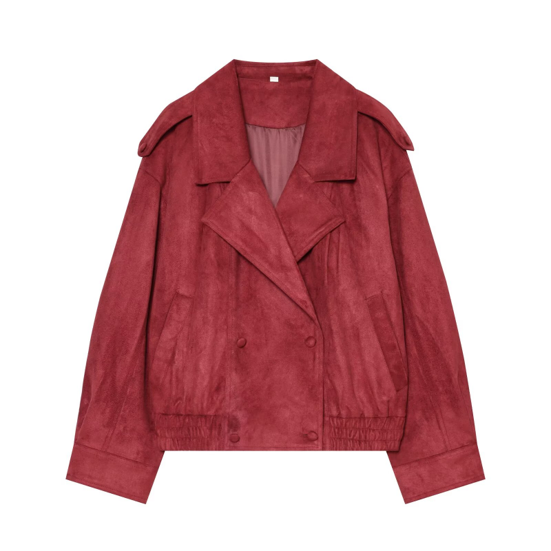 Woman 2026 New Style Suede-lik - Women'S Fashion Leather Jacket ulasan dan harga