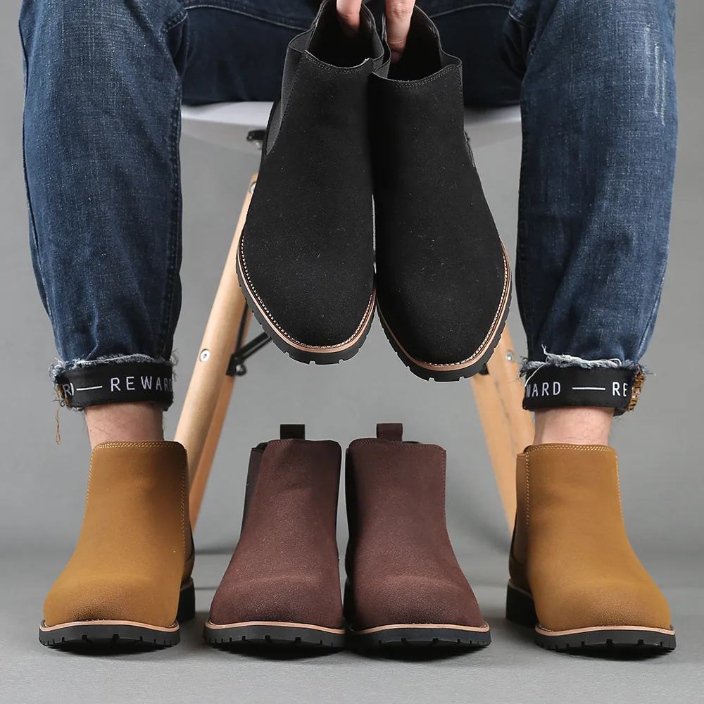 Men Ankle Boots British Style  - Women'S Fashion Business Casual ulasan dan harga