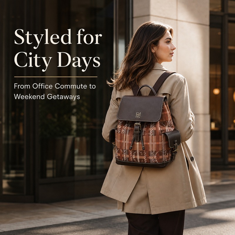 CHHC Fashion Color Block Backp - Women'S Fashion Backpack ulasan dan harga