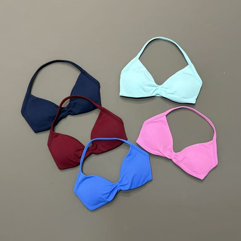 Women Halter Sports Bra V-Neck - Bra Top Seamless ulasan dan harga