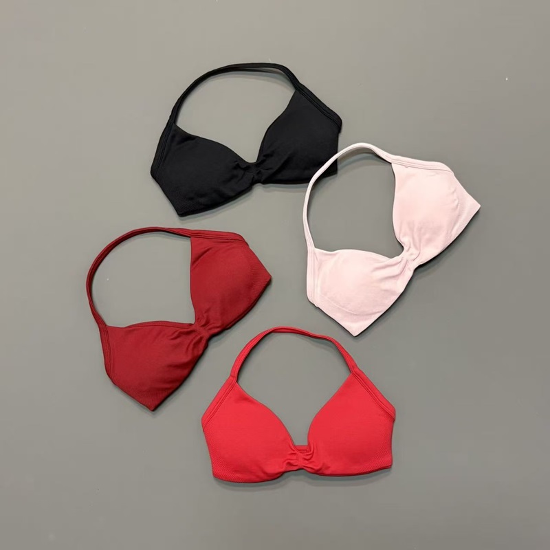 Women Halter Sports Bra V-Neck - Bra Top Seamless ulasan dan harga