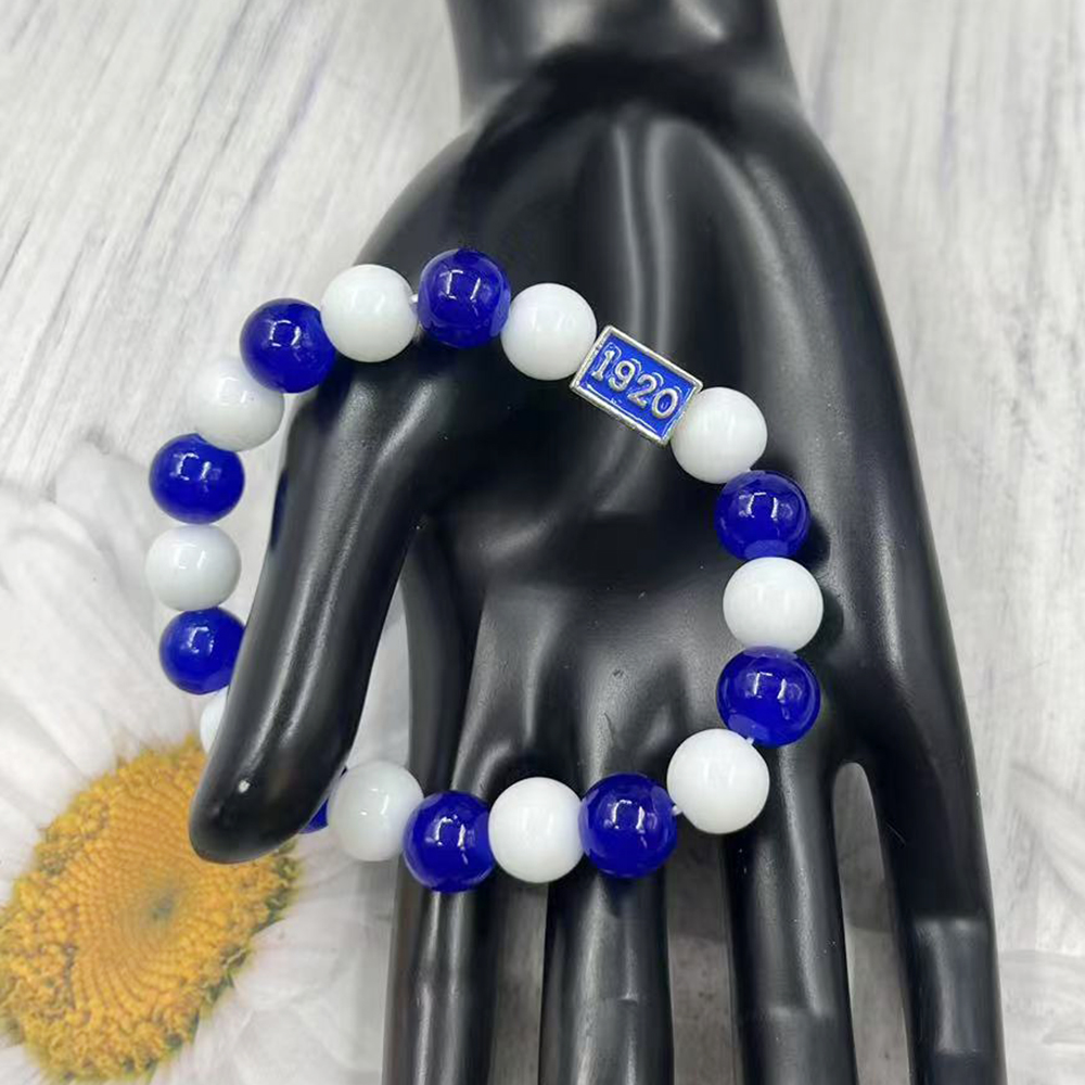 Blue and White Glass Beads Zet - Women'S Fashion In 1920 ulasan dan harga
