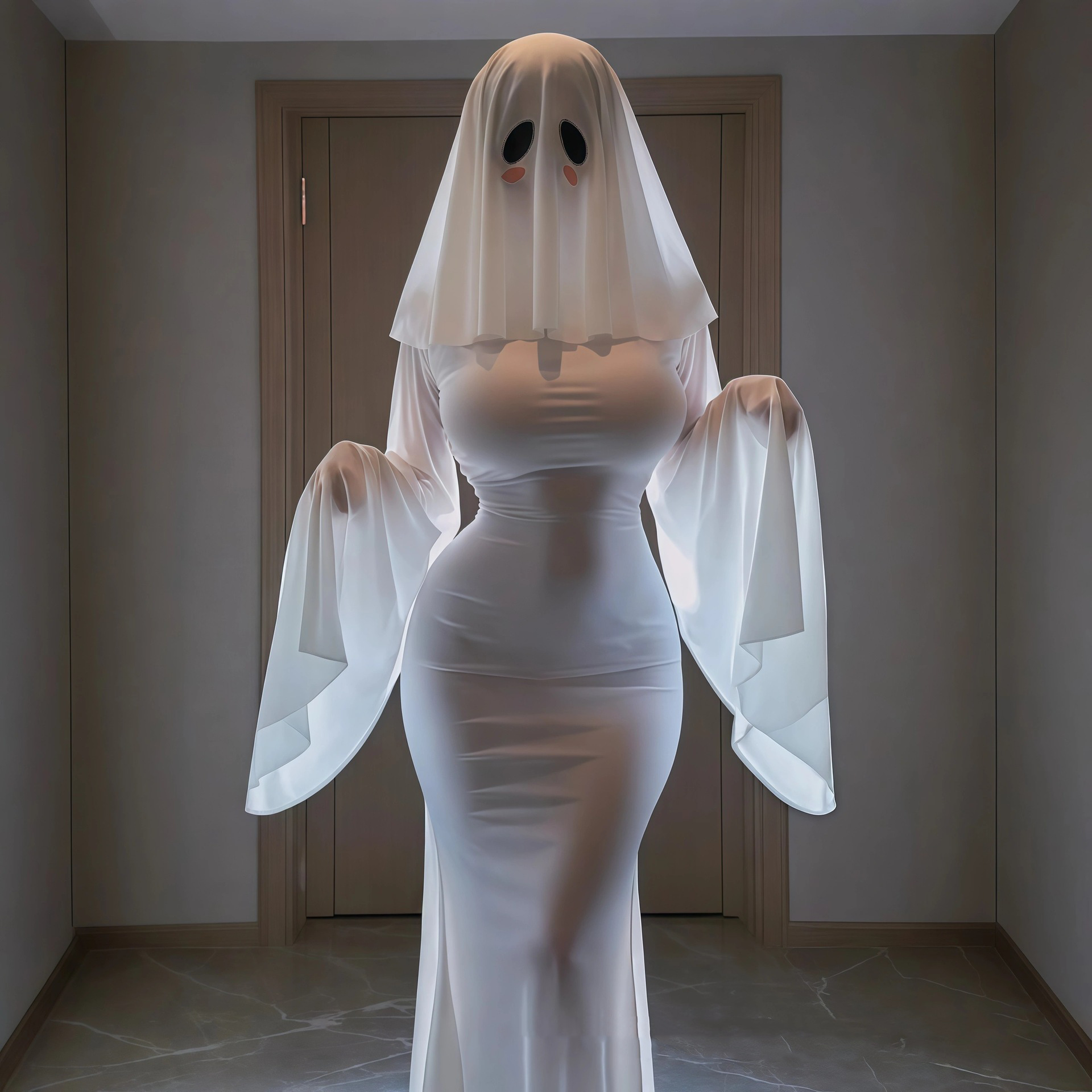 Anime Ghost Female Cosplay Cos - Bodycon Dress Women ulasan dan harga