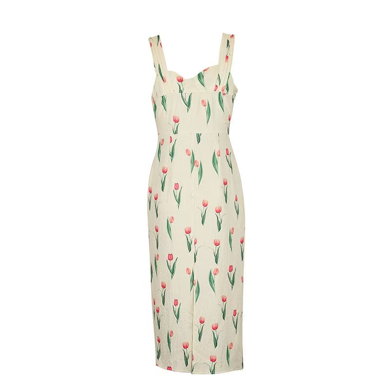Fashionable Floral Print Crop  - A-Line Skirt Midi ulasan dan harga