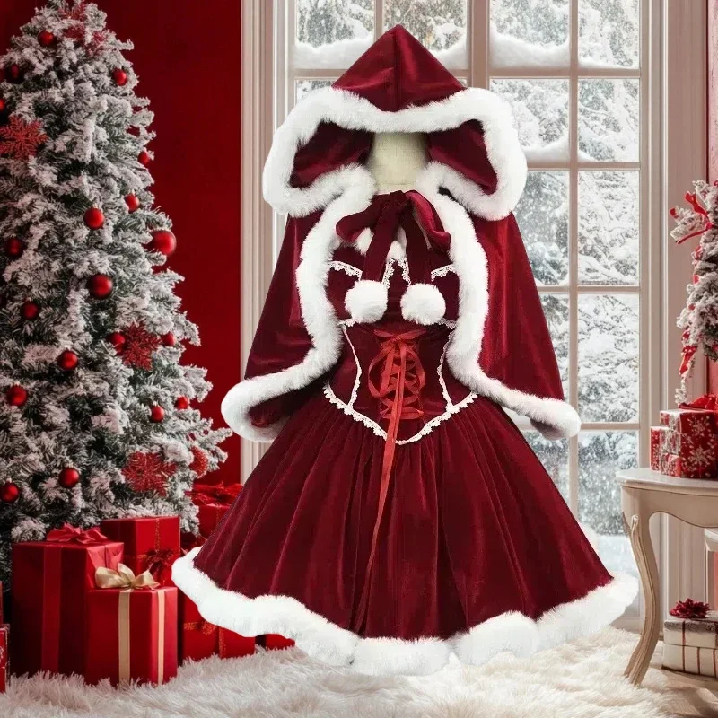 New Year Red Dress Cloak Cospl - Women Fashion Reddit ulasan dan harga