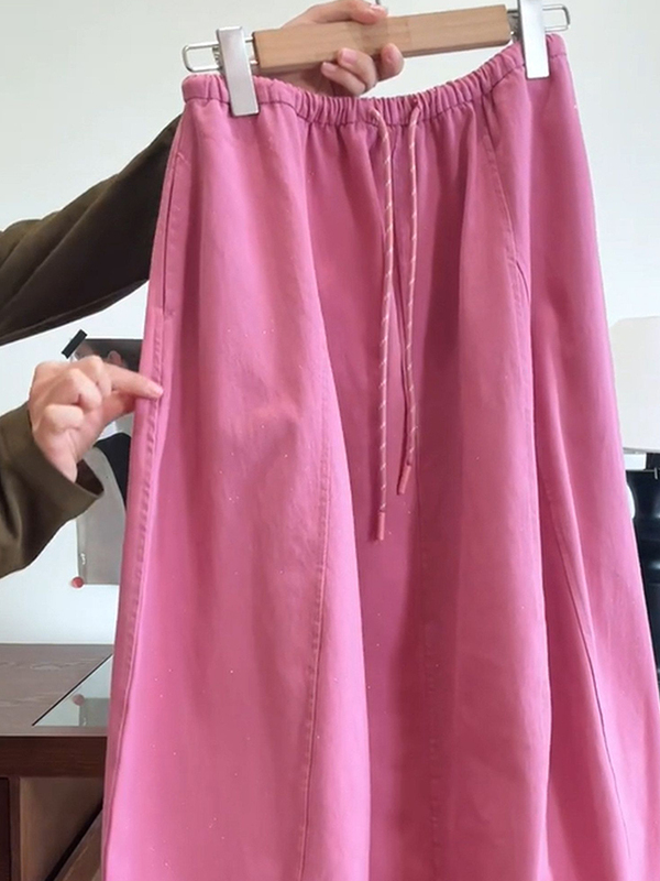 plus Size Half Skirt Slimming  - A-Line Skirt Midi ulasan dan harga