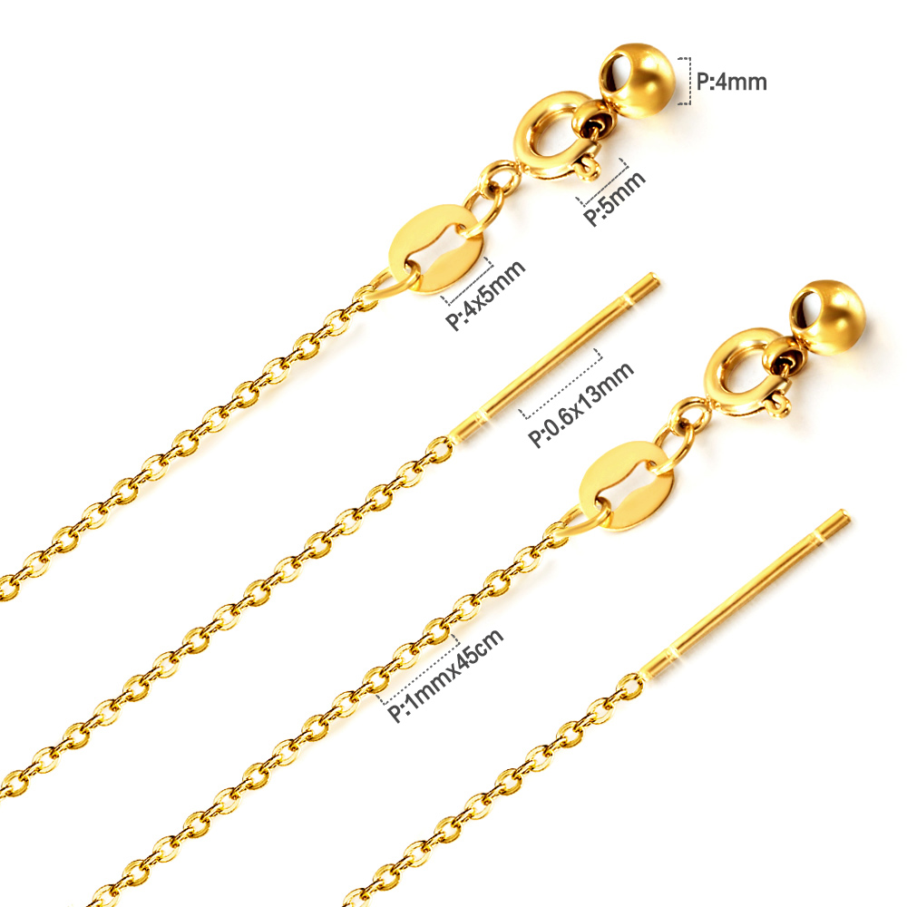 LUXUKISSKIDS 1mm O Chain Neckl - Women'S Fashion Show 2022 ulasan dan harga