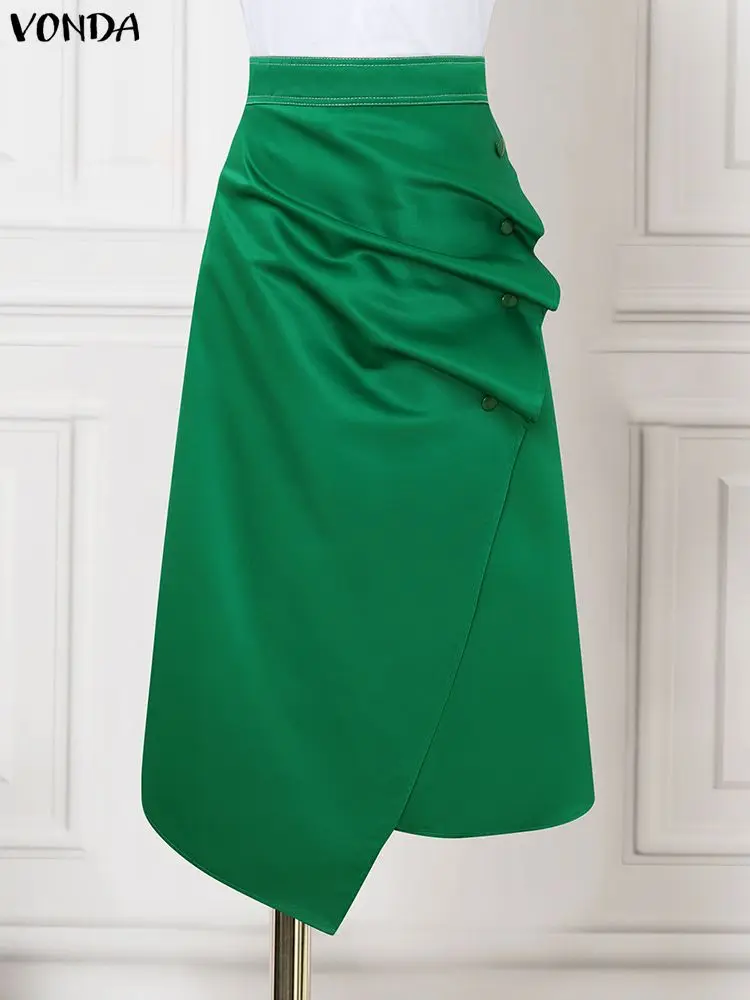 Plus Size Satin Skirts VONDA E - A-Line Skirt Midi ulasan dan harga