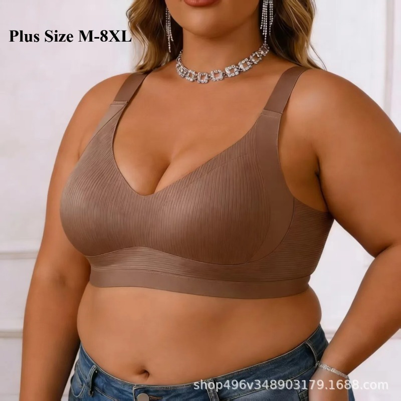 M-8XL PlusSize Women Full Cove - Bra Top Seamless ulasan dan harga