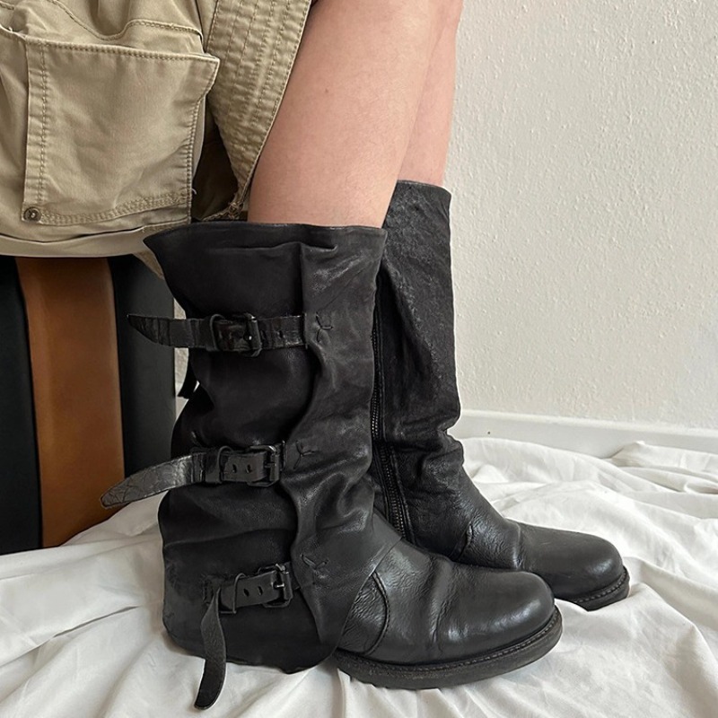 Classic Women Shoes Retro Luxu - Women'S Fashion Knee High Boots ulasan dan harga