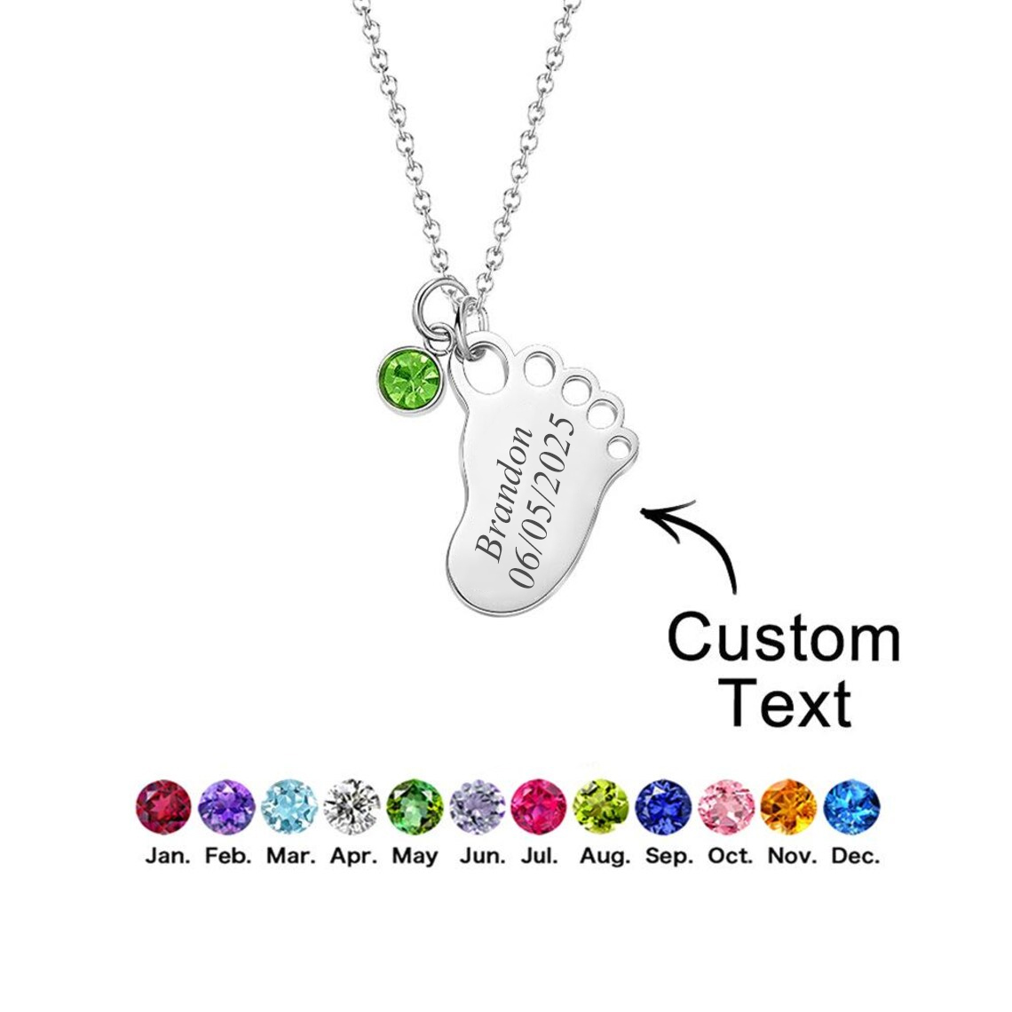 Custom Baby Name Footprint Nec - Women Fashion Online ulasan dan harga